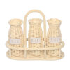 Rattan Milk Bottles with Holder, kids toys