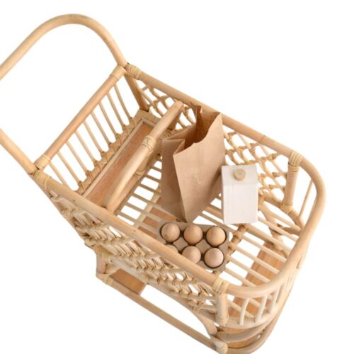 Rattan Shopping Trolley Kids, rattan kids toys, rattan kids furniture, wholesale, bulk, childrens