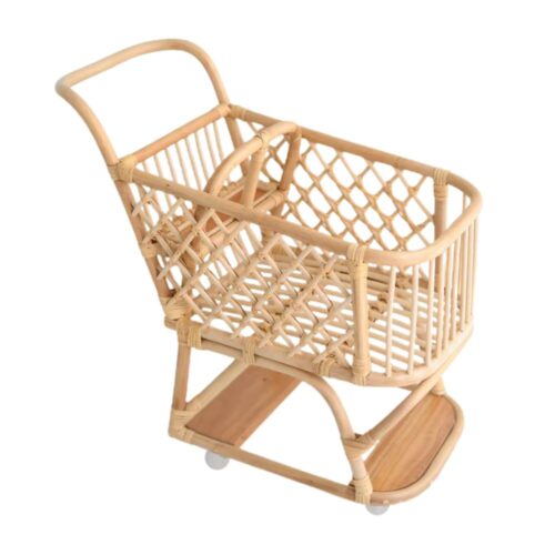 Rattan Shopping Trolley Kids, rattan kids toys, rattan kids furniture, wholesale, bulk, childrens