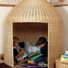 Indoor Wicker Hideout, wholesale, bulk, rattan kids furniture, kids toys, rattan