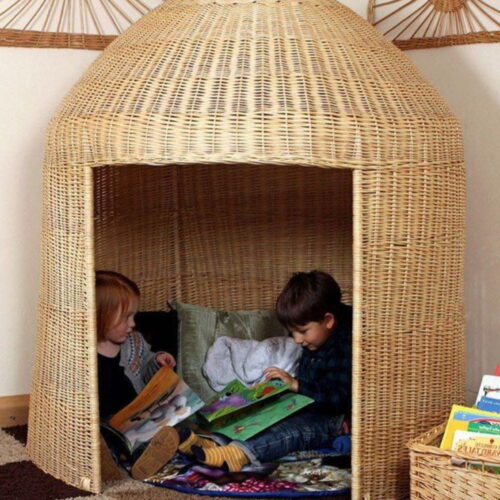 Indoor Wicker Hideout, wholesale, bulk, rattan kids furniture, kids toys, rattan