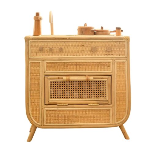 new classic toys rattan wooden kitchenette, kids toys, kids furniture, wholesale, bulk