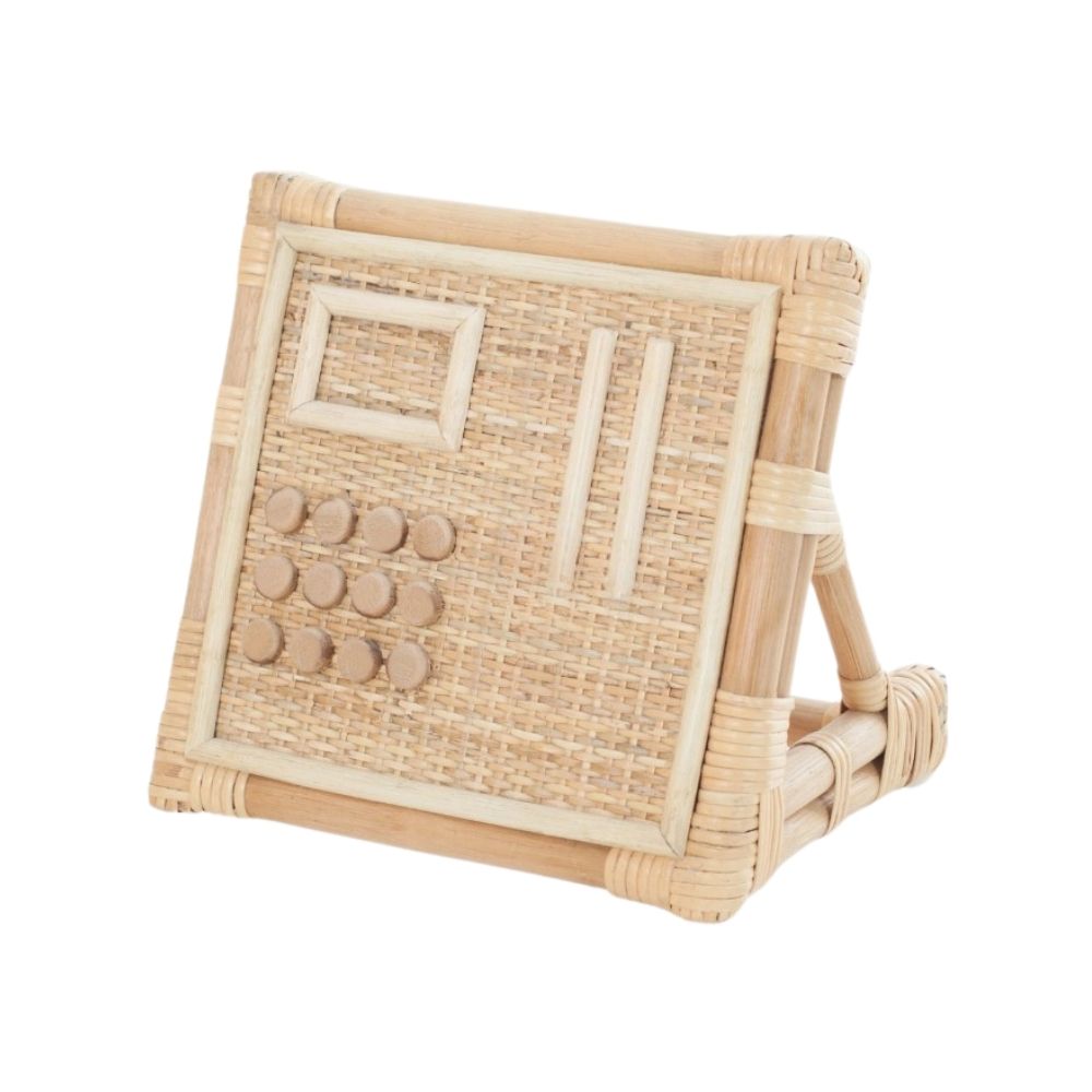 rattan cashier machine toy, kids toys, kids furniture, wholesale, bulk