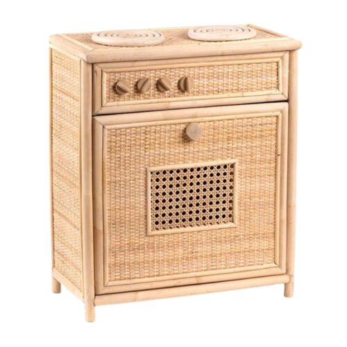 rattan kitchen toy with stove, kids toys, kids furniture, wholesale, bulk