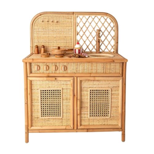 rattan kitchenette for kids, kids toys, kids furniture, wholesale, bulk