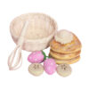 rattan making bread toy, wholesale