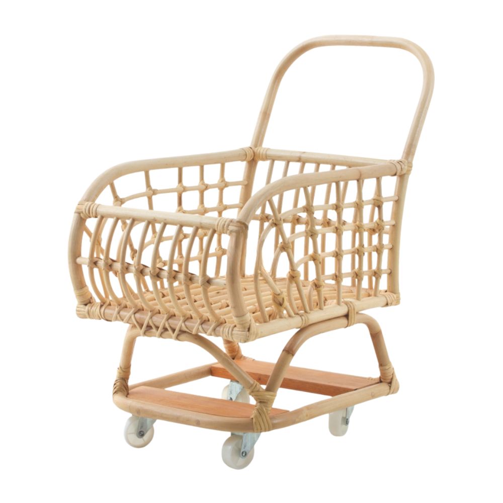 Rattan Market Cart for Kids, rattan kids toys, rattan kids furniture, wholesale, bulk, childrens