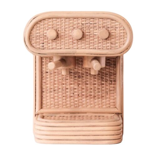 rattan play coffee machine, kids toys, kids furniture, wholesale, bulk