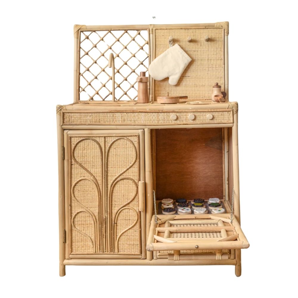 rattan play kitchen australia, kids toys, kids furniture, wholesale, bulk