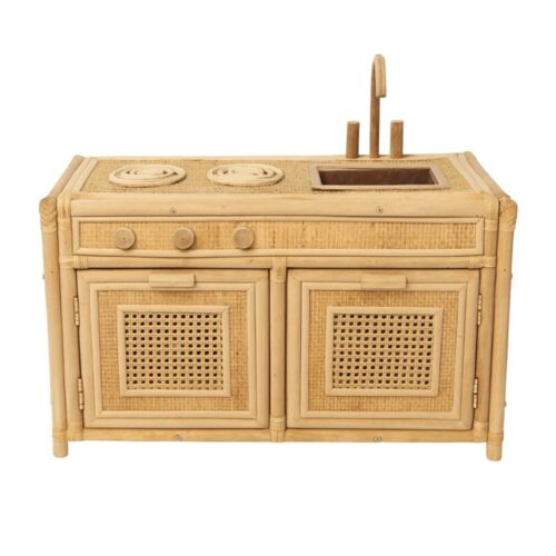 rattan play kitchen for Toddlers, kids toys, kids furniture, wholesale, bulk