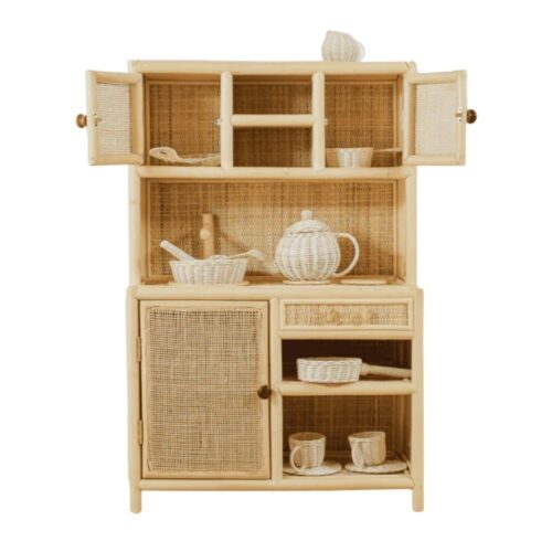 rattan play kitchen set, kids toys, kids furniture, wholesale, bulk