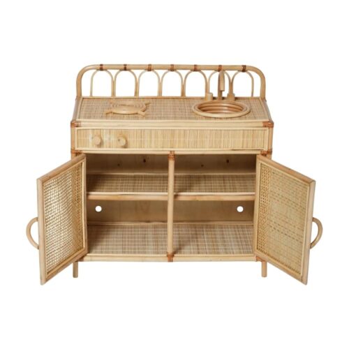 rattan play kitchen wholesale, kids toys, kids furniture, wholesale, bulk