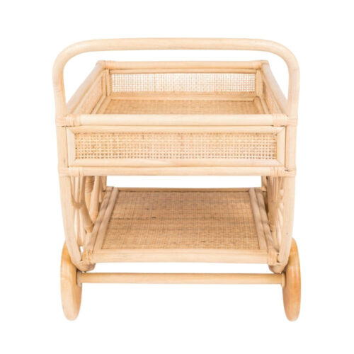 rattan play tea cart, kids toys