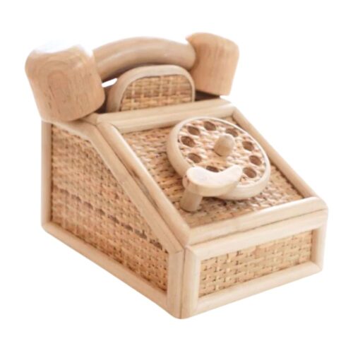 rattan play telephone, kids toys, kids furniture, wholesale, bulk