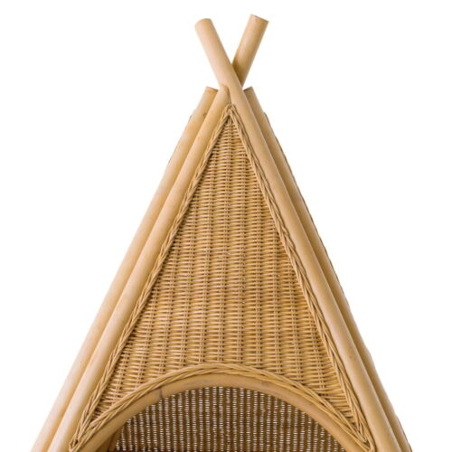 Rattan Play Tent Camper, rattan kids furniture, kids toys, rattan