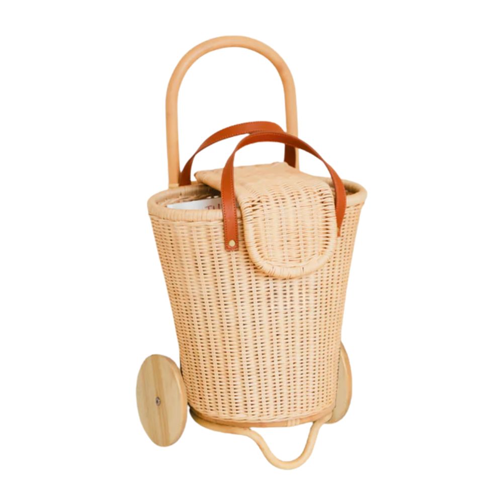 rattan rolling market cart, rattan kids toys, rattan kids furniture, wholesale, bulk, childrens