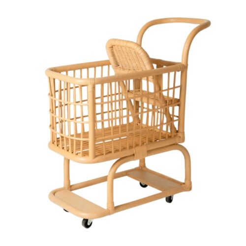 Rattan Shopping Cart, rattan kids toys, rattan kids furniture, wholesale, bulk, childrens