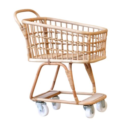 Rattan Shopping Trolley, rattan kids toys, rattan kids furniture, wholesale, bulk, childrens
