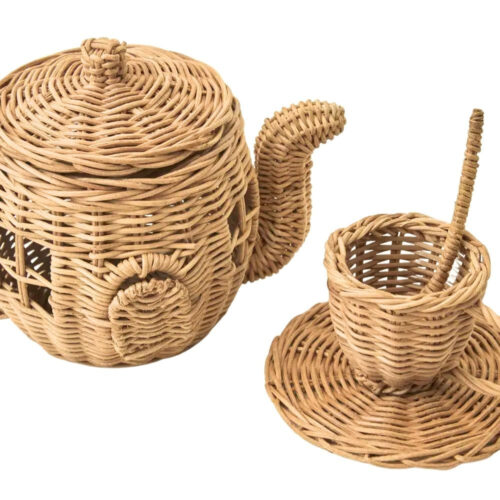rattan tea pot kids toys, wholesale