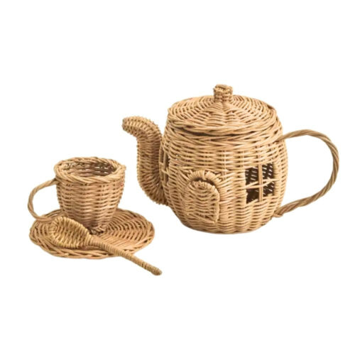 rattan tea pot kids toys, wholesale