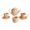 rattan tea pot set, kids toys
