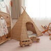 Rattan Teepee Tent Wholesale, rattan kids furniture, kids toys, rattan