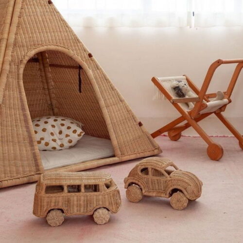 Rattan Teepee Tent Wholesale, rattan kids furniture, kids toys, rattan