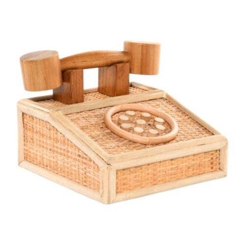 rattan telephone toy, kids toys, kids furniture, wholesale, bulk