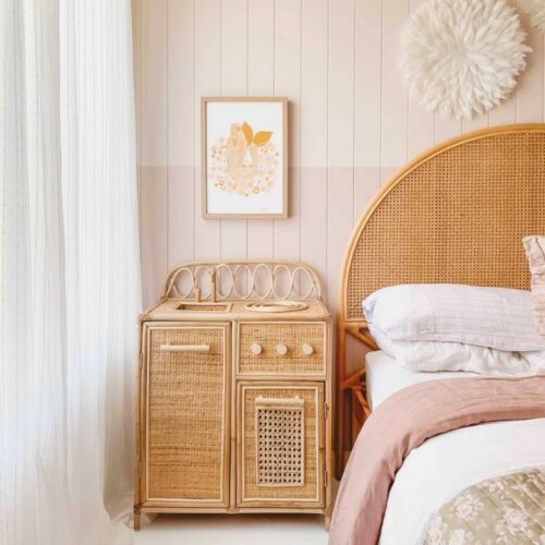 wicker play kitchen, kids toys, kids furniture, wholesale, bulk