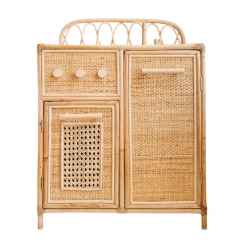wicker play kitchen, kids toys, kids furniture, wholesale, bulk