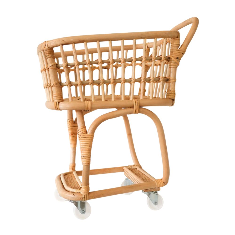 wicker shopping trolley kids, rattan kids toys, rattan kids furniture, wholesale, bulk, childrens