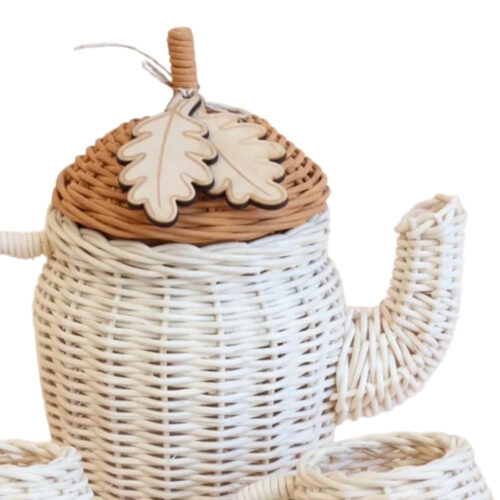 wicker tea party set, wholesale, kids toys