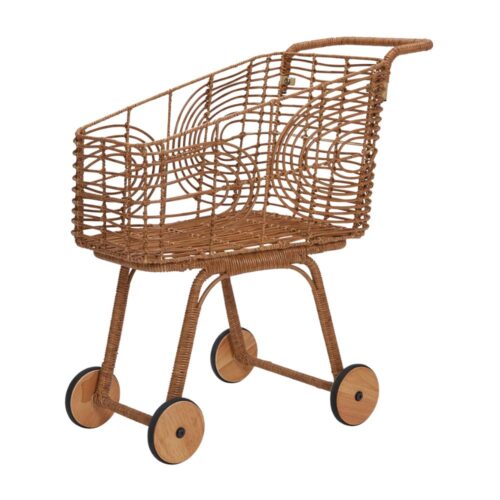 Rattan Play Shopping Trolley, rattan kids toys, rattan kids furniture, wholesale, bulk, childrens