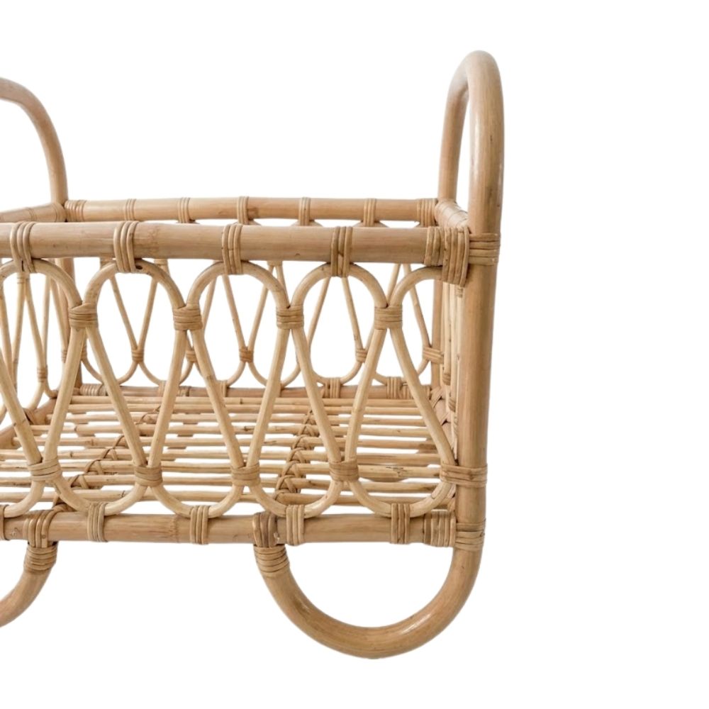 Rattan toy doll crib, rattan kids furniture, wholesale, bulk, childrens