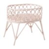 White Rattan Baby Doll Bassinet Kids Toys, rattan kids furniture, wholesale, bulk, childrens