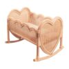 heart design rattan baby doll bassinet, rattan kids toys, rattan kids furniture, wholesale, bulk, childrens