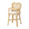 Heart Design Rattan Doll High Chair, rattan kids toys, rattan kids furniture, wholesale, bulk, childrens