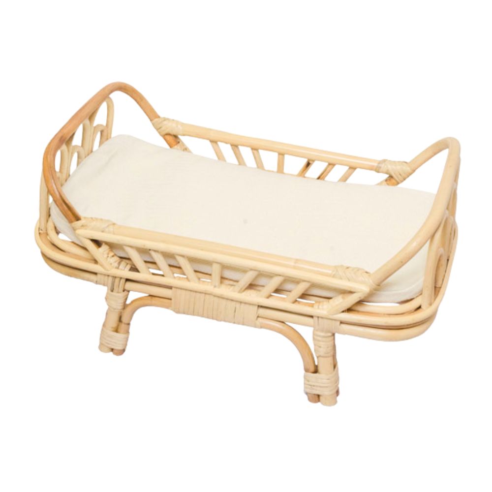Kids Toys Rattan Dolls Bed Wholesale, rattan kids furniture, wholesale, bulk, childrens