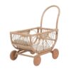 Natural Rattan Doll Stroller, wicker, doll buggy, doll stroller, rattan kids toys, rattan kids furniture, wholesale, bulk, childrens