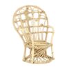Peacock Rattan Doll Chair, rattan kids toys, rattan kids furniture, wholesale, bulk, childrens