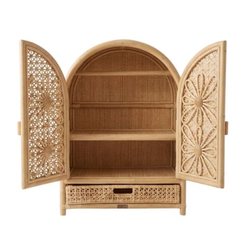 Rattan American Girl Doll Closet, rattan kids toys, rattan kids furniture, wholesale, bulk, childrens