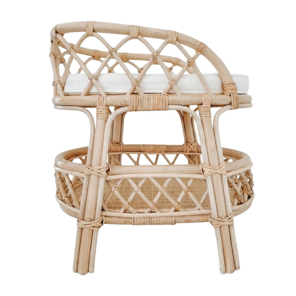 Rattan Baby Born Doll Change Table, rattan kids toys, rattan kids furniture, wholesale, bulk, childrens