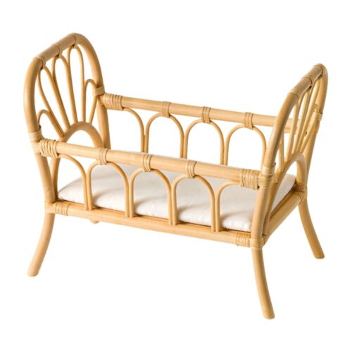 rattan baby doll barbie crib, rattan kids toys, rattan kids furniture, wholesale, bulk, childrens