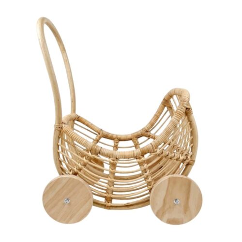 Rattan Baby Doll Buggy Kids Toys, wicker, doll buggy, doll stroller, rattan kids toys, rattan kids furniture, wholesale, bulk, childrens
