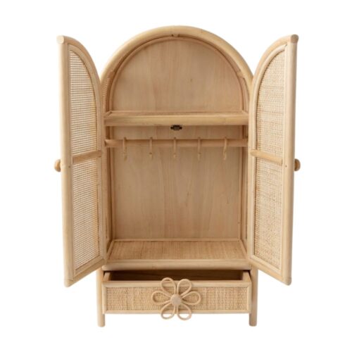 Rattan Baby Doll Cabinet, rattan kids toys, rattan kids furniture, wholesale, bulk, childrens