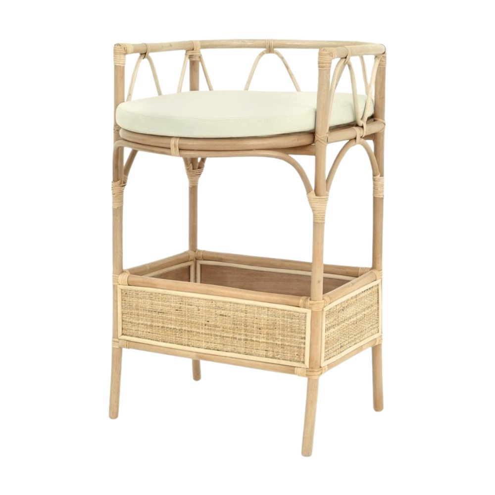 Rattan Baby Doll Changing Table High Chair, rattan kids toys, rattan kids furniture, wholesale, bulk, childrens