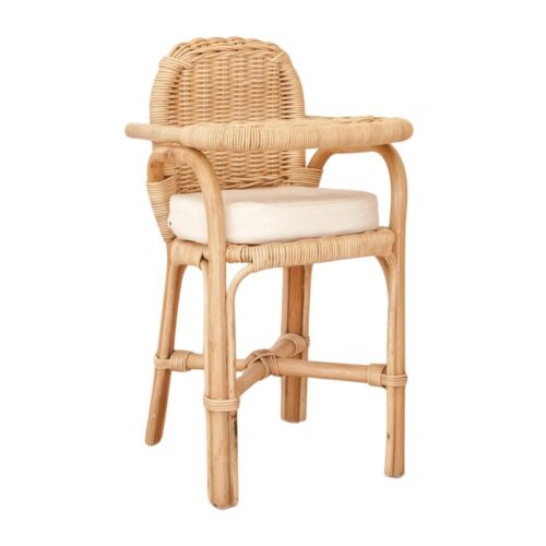 Rattan Baby Doll High Chair, rattan kids toys, rattan kids furniture, wholesale, bulk, childrens