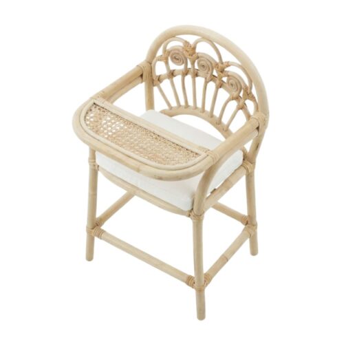 Rattan Baby Doll High chair Canada, rattan kids toys, rattan kids furniture, wholesale, bulk, childrens