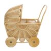 rattan baby doll stroller, wicker, doll buggy, doll stroller, rattan kids toys, rattan kids furniture, wholesale, bulk, childrens