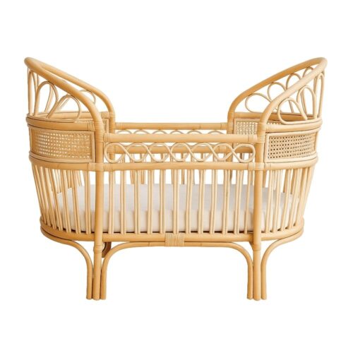 Rattan Baby Dolls Bassinet Dubai UAE, rattan kids toys, rattan kids furniture, wholesale, bulk, childrens